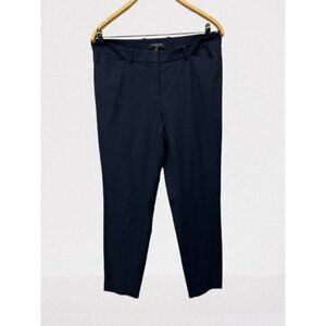 Lafayette 148 Pants Women's Size 10 Navy Blue Stretch Cotton Strait Cut 4 Pocket